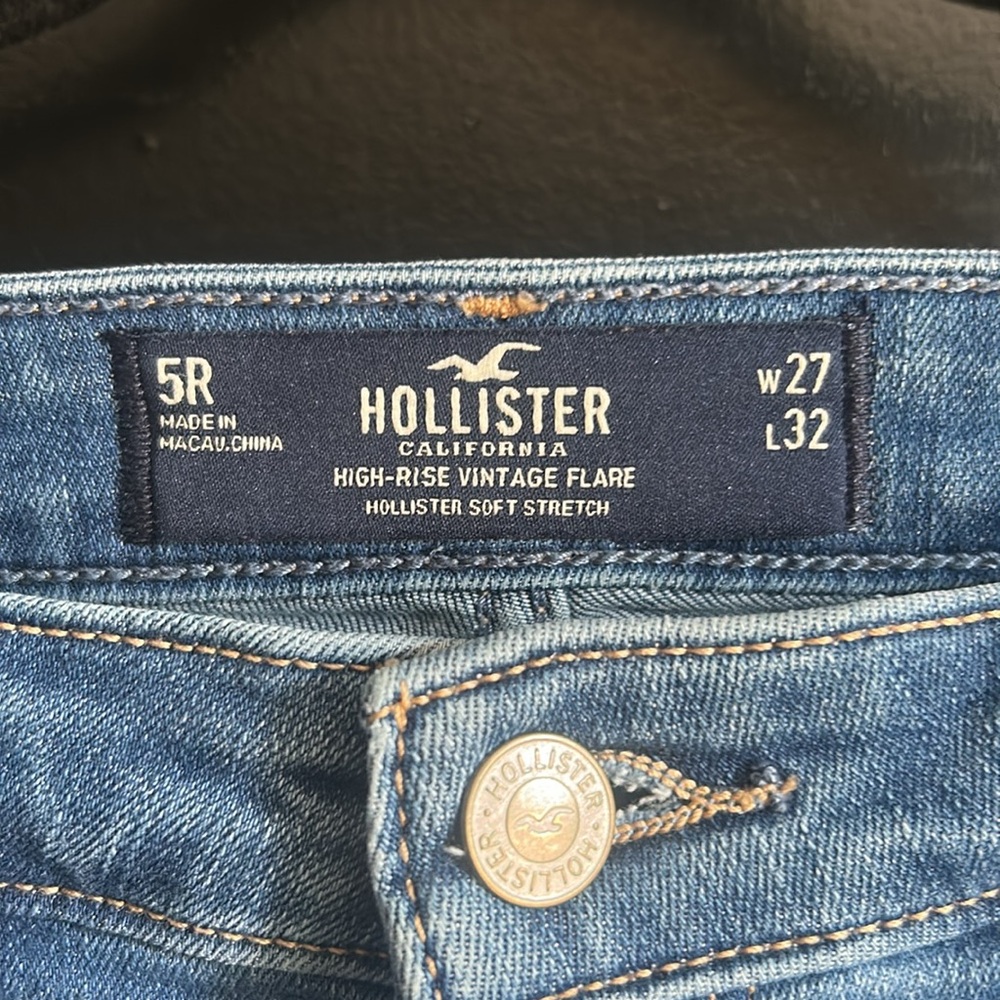 Hollister Blue Flare Wide Leg Jeans - Picture 2 of 7